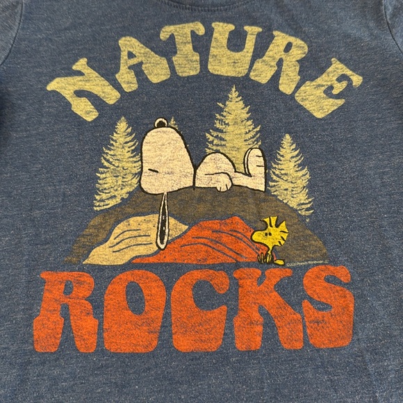 Snoopy Blue Nature Rocks Short Sleeve Tee - Picture 3 of 13